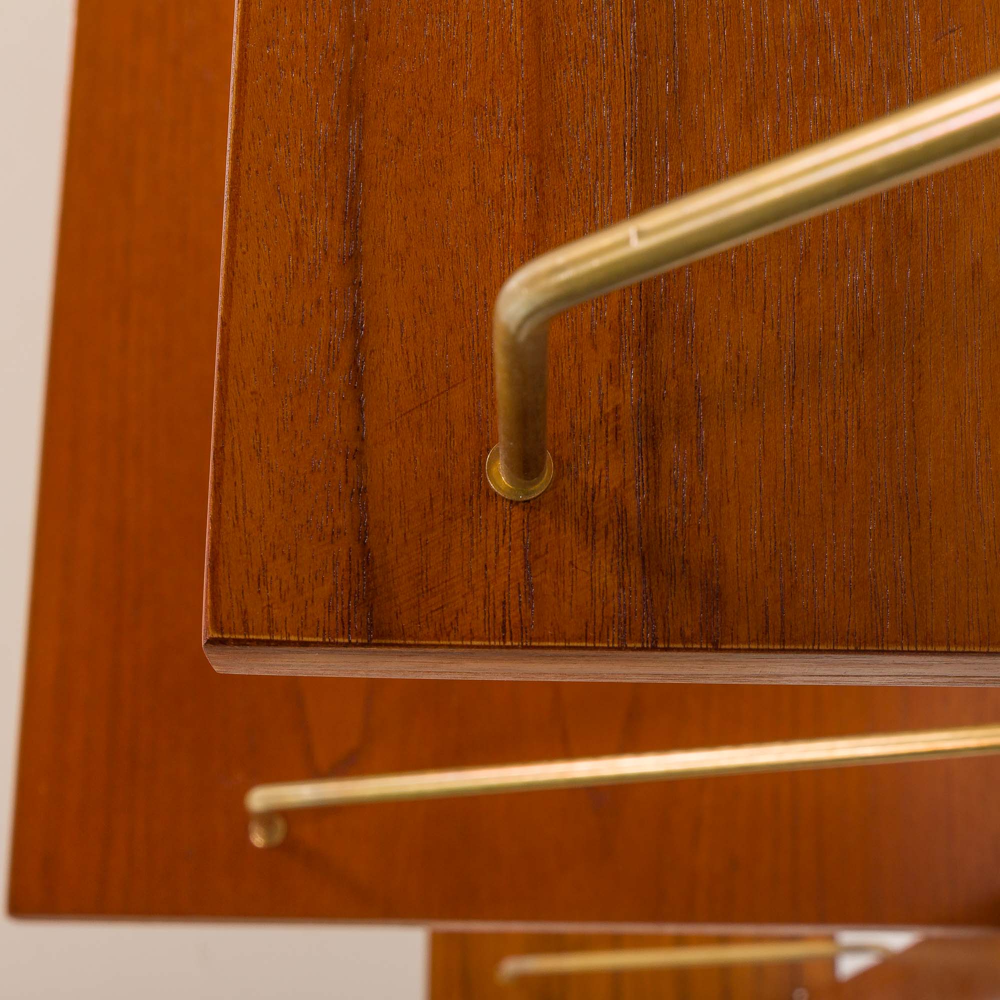 Preben Sorensen shelving unit with vinyl records cabinet for PS System, Randers, Denmark 1960s