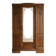 Large antique Art Nouveau wardrobe in solid wood
