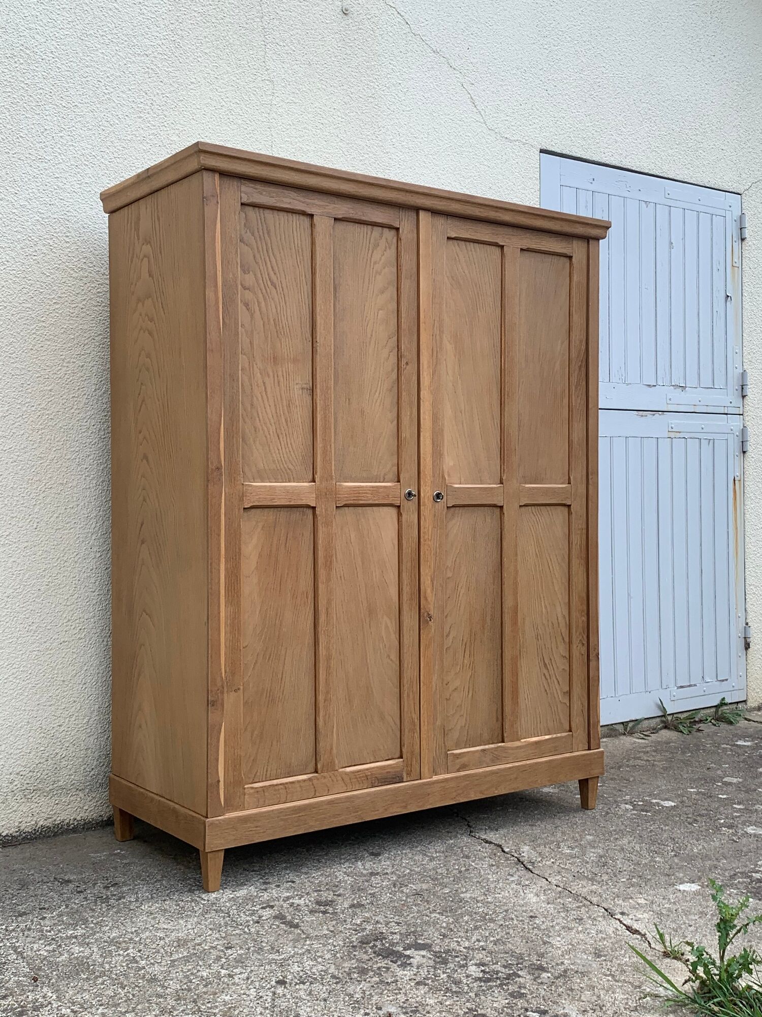 Armoire parisienne art déco 1930 penderie démontable bois brut