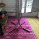 Italian glass and chrome dining table