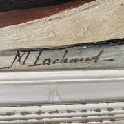 Peinture de Fontaines  à l’huile encadré