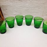 Set 6 green Vereco glasses