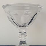 8 coupes à champagne anciennes en cristal taillé Talleyrand Baccarat 1930