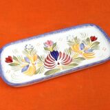 Butter tray earthenware hb henriot quimper france floral decoration