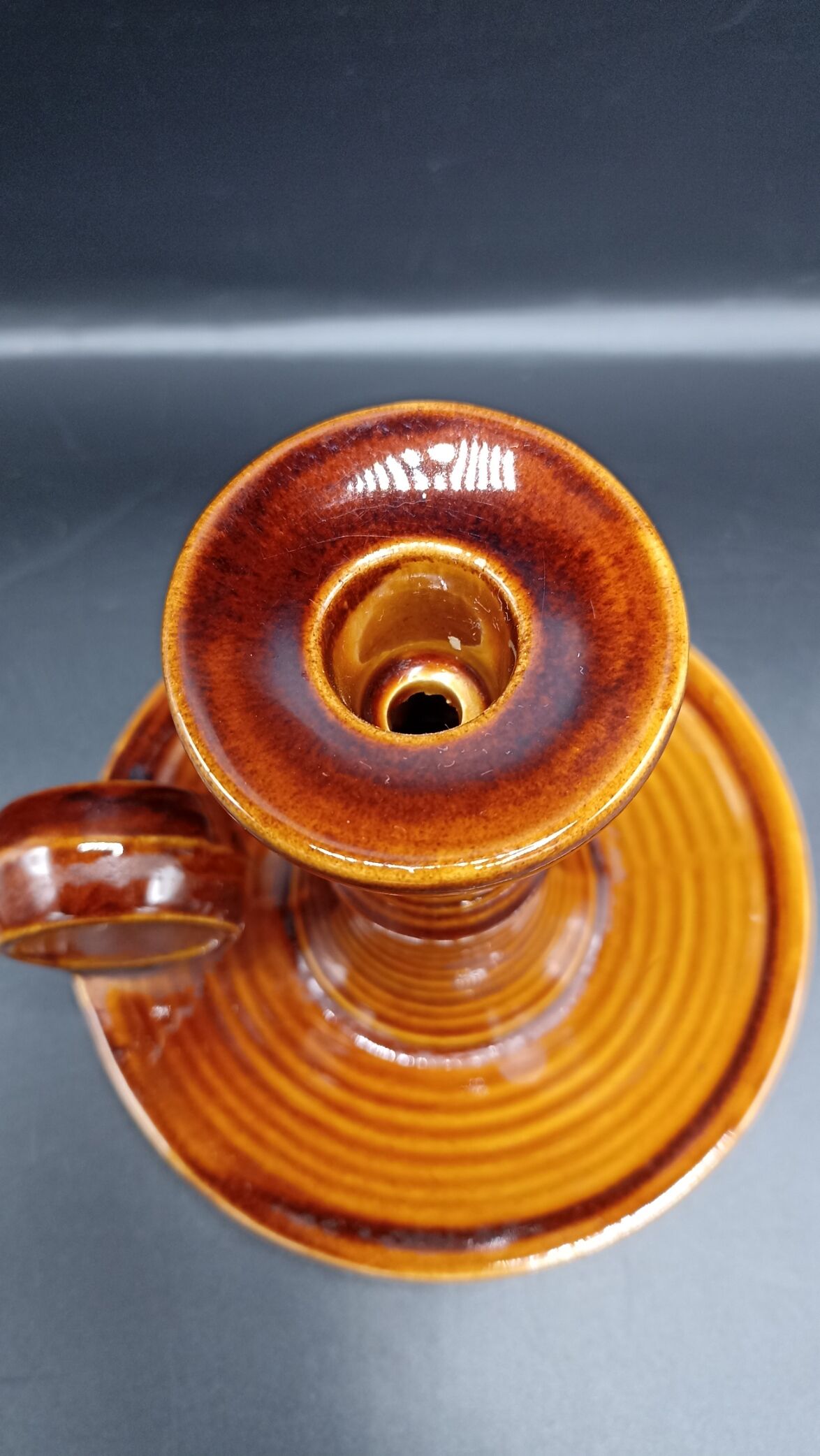 Ceramic candle holder of Saint-Clément - 70s