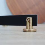 Vittorio Nobili 1950s round dining table in teak & brass