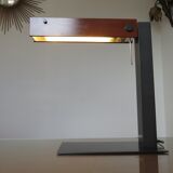 Minimalist teak and metal desk lamp, germany 2000s