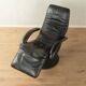 JR-7360 Yoga Relax armchair by JORI, 1980s, black leather