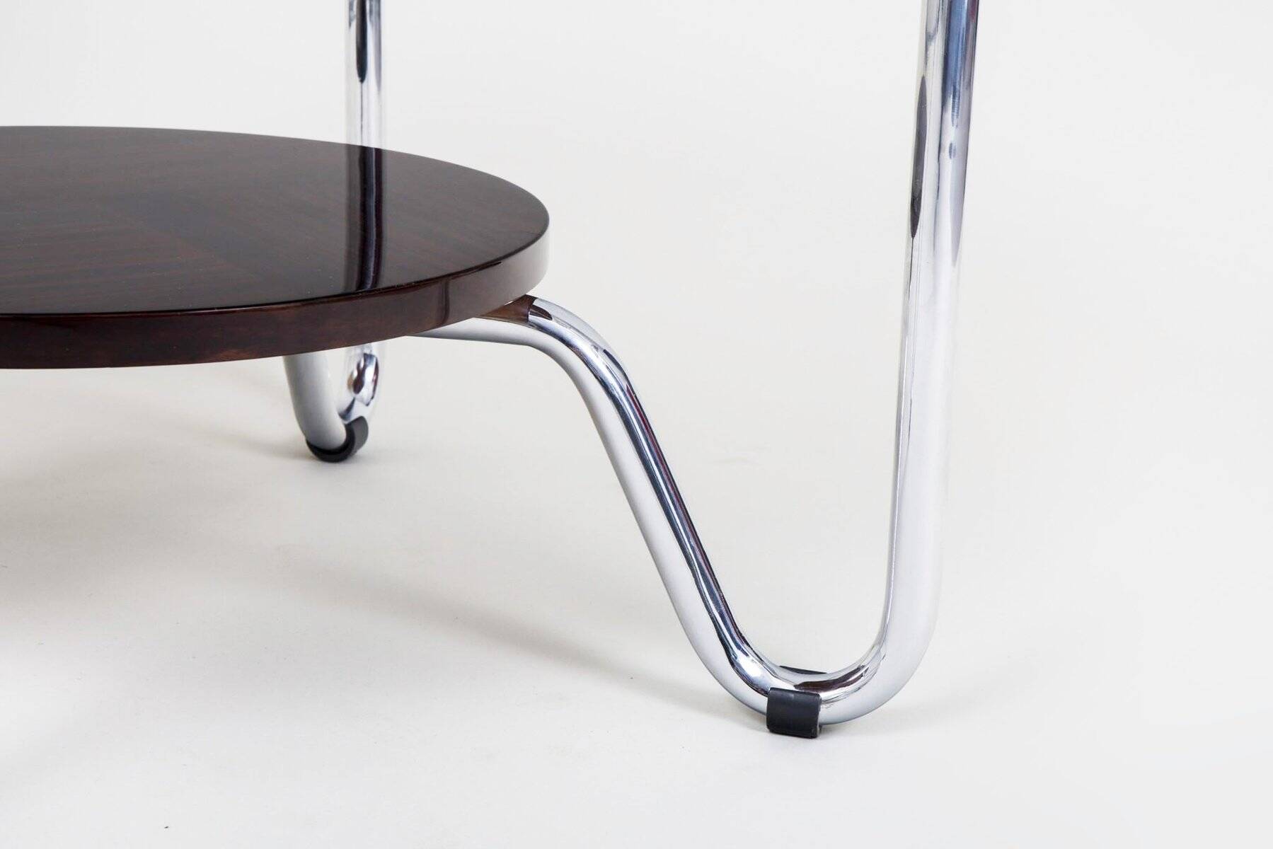 Bauhaus Coffee Table in Chrome and Macassar from Kovona, 1950s