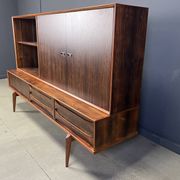 Oswald Vermaercke Paola rosewood highboard for V-Form Belgium 1959