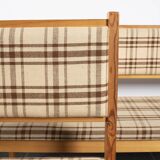 Pair of benches, corner benches, vintage