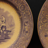 Plates Gustafsberg Porslin AB. Carrara series 1880