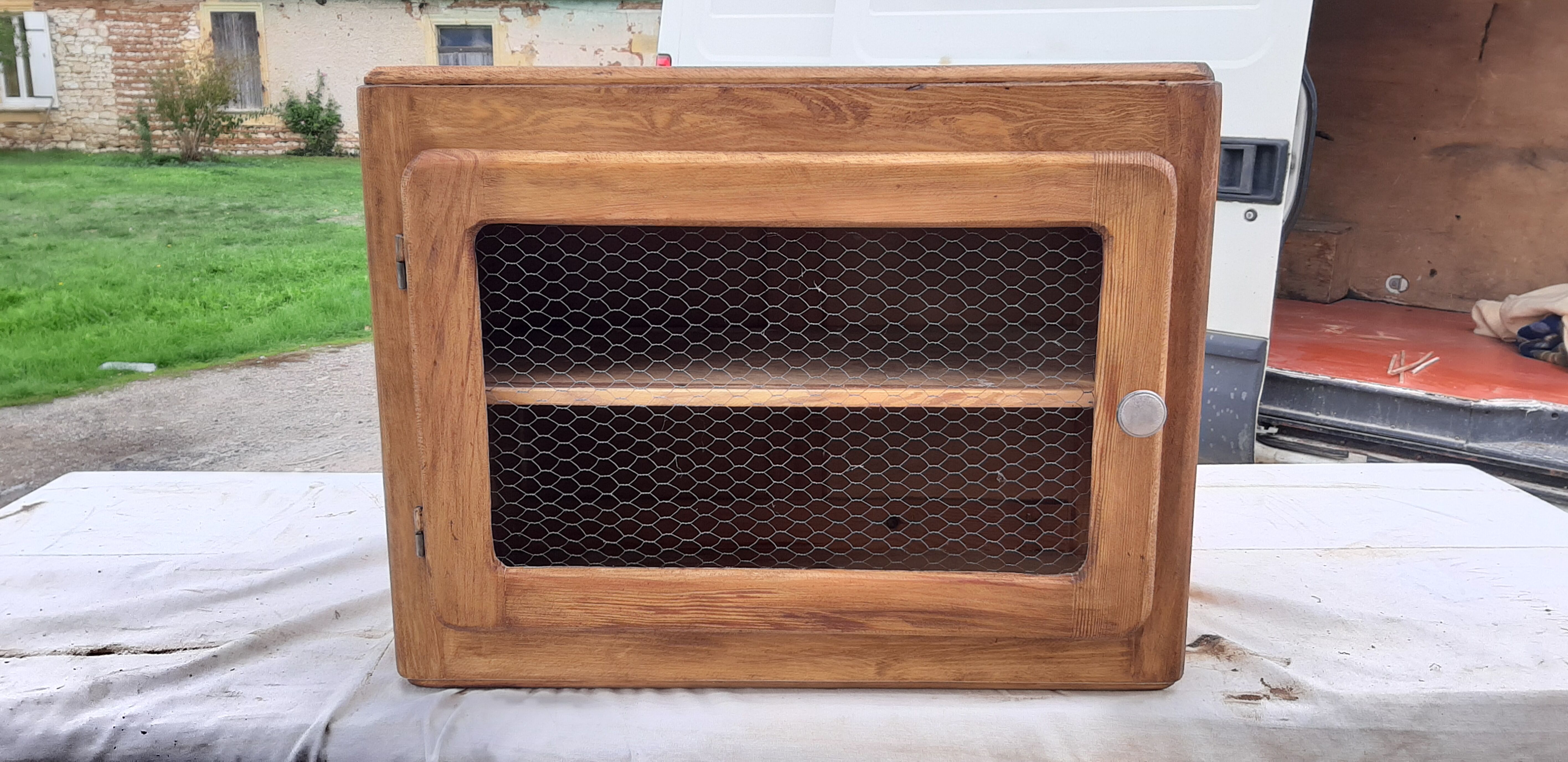 Industrial wood storage cabinet