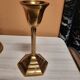 Trio de bougeoirs en bronze