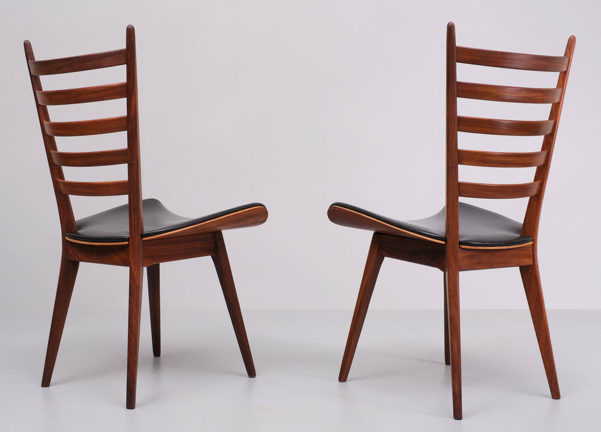 Cees Braakman curved ladder chairs 1950s Holland
