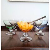 Coupes en verre coloré - lot de 6