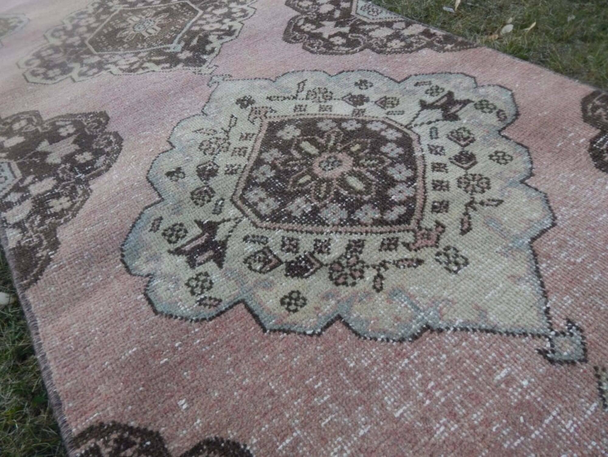 Vintage Turkish hallway rug 80x775 cm