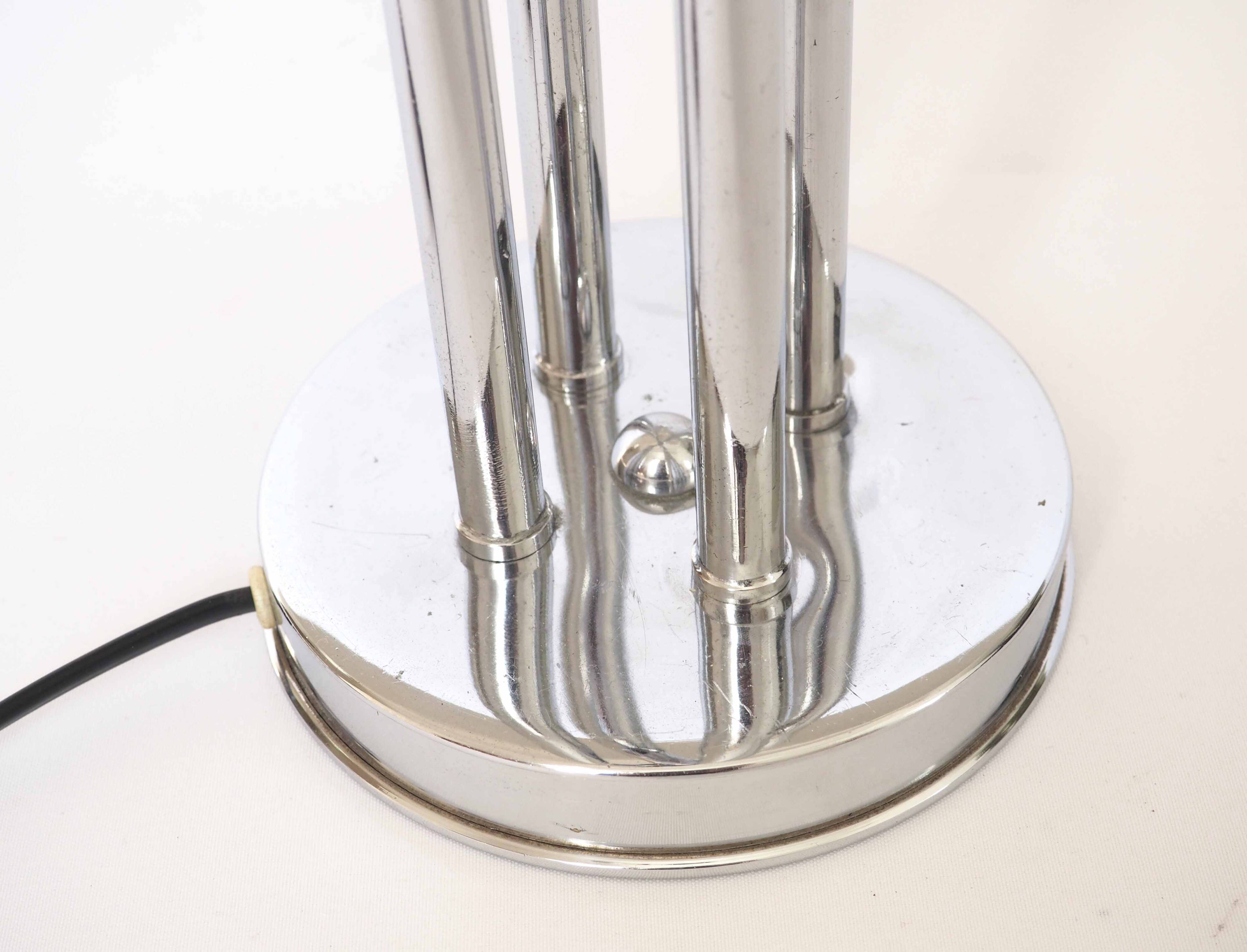 Art Deco chrome tube lamp base