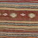 Brick Red Color Kilim Rug, 184x334Cm Living Room Rug,