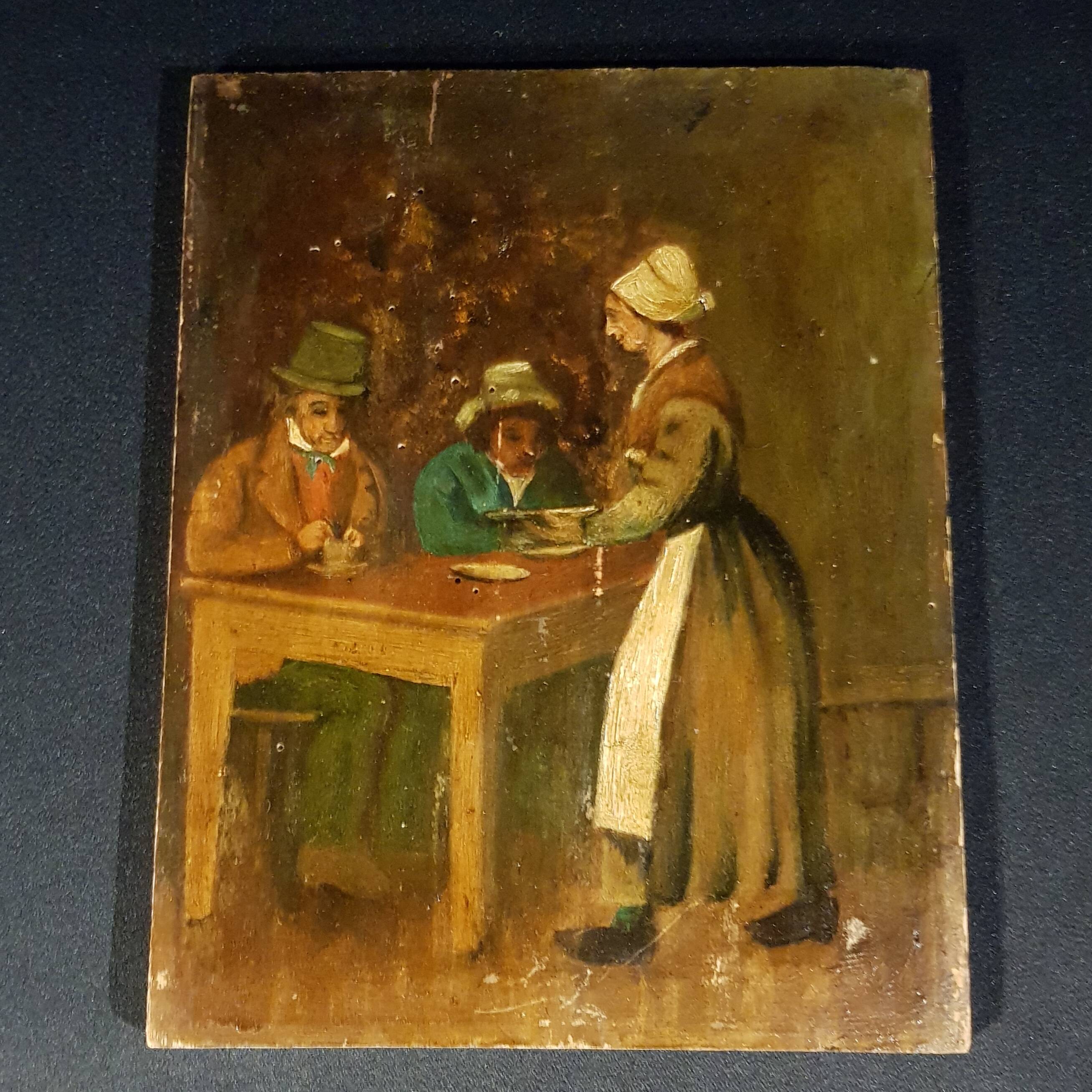 Old painting on wood