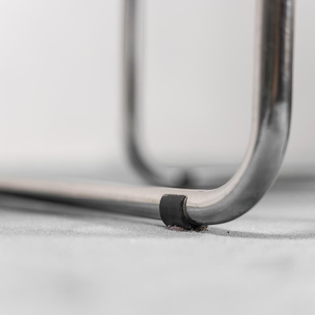 Set of 4 chairs in black leather 70s vintage