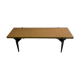 Large 1950s modernist coffee table – sculptural black base