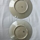 Duo of plates representing a Breton woman with her headdress