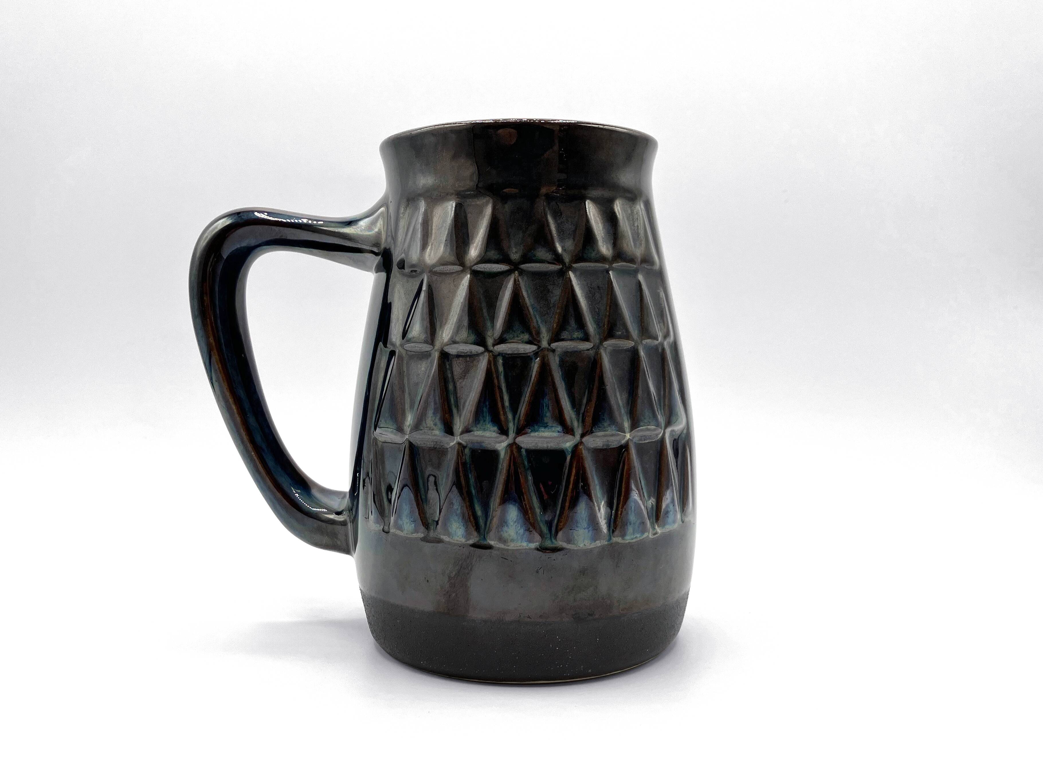 Stoneware mug/cup • Søholm • Blue series by Einar Johansen • Denmark 60s