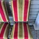 Set of 6 Louis XIII style chairs in turned wood and velvet.