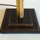 Table lamp base in leather and brass - 50s design