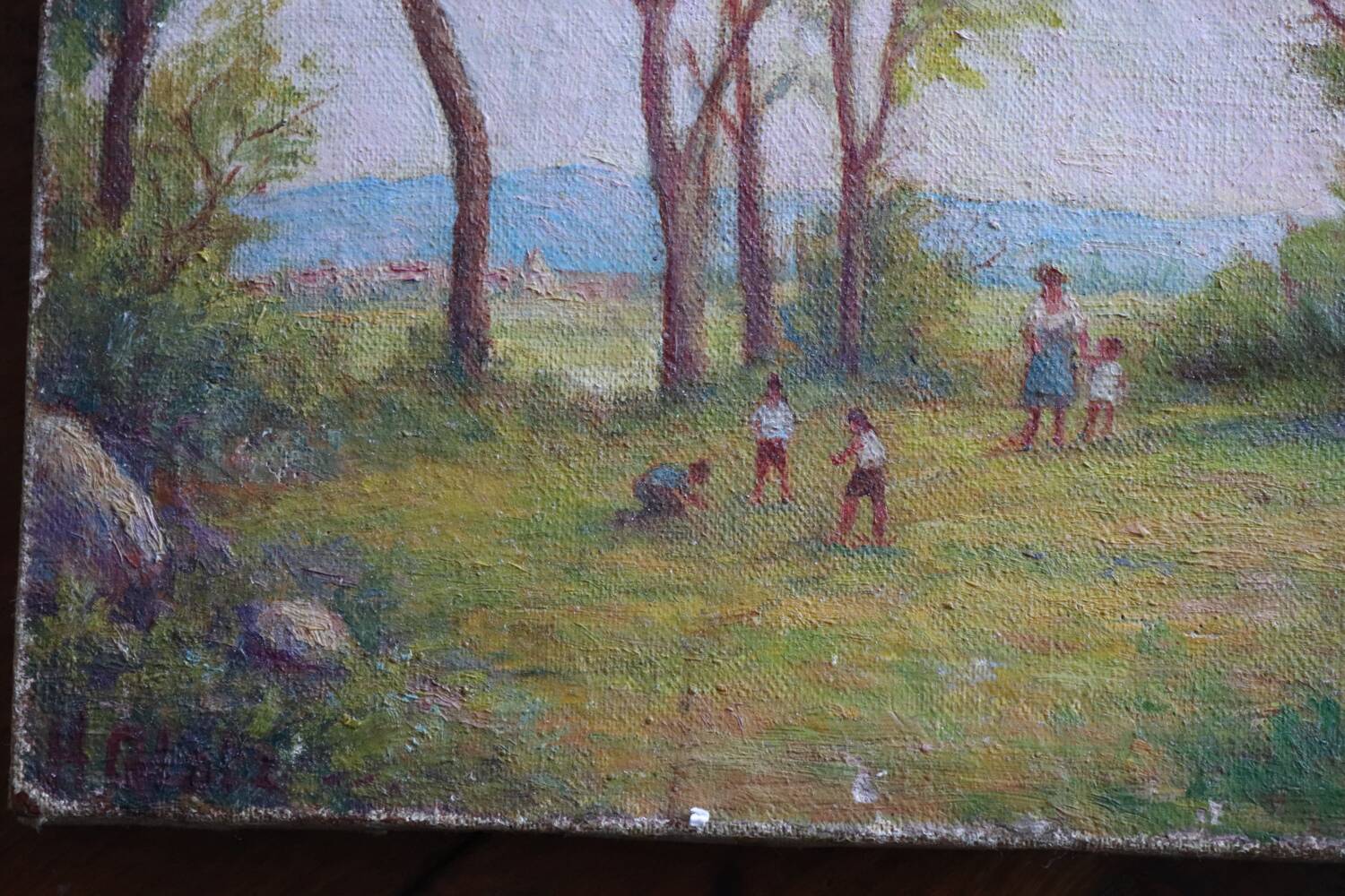 Oil on canvas Countryside scene signed H. Glaize – circa 1930/50