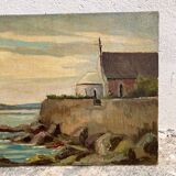 Tableau marine bord de mer Bretagne