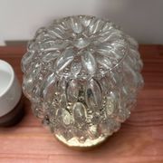 Applique murale ou plafonnier en verre bullé