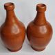 Pair of glazed terracotta jars, 26 cm