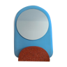 Removable mirror - poppies bleu