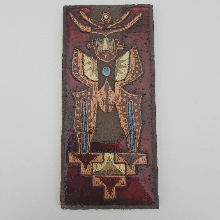 Jean Jaffeux enamelled lava plate