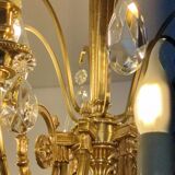Crystal and bronze chandelier 12 arms of light