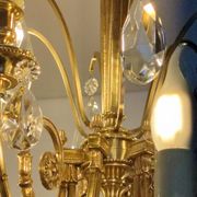 Crystal and bronze chandelier 12 arms of light