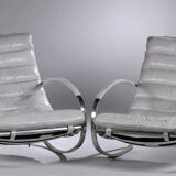 Pair of Renato ZEVI armchairs - Ellipses