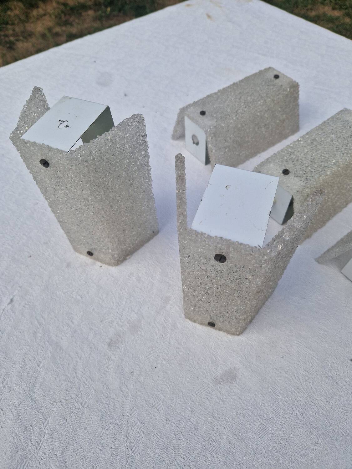 Lot of 5 Vintage Perspex Wall Lights from the 60s and 70s