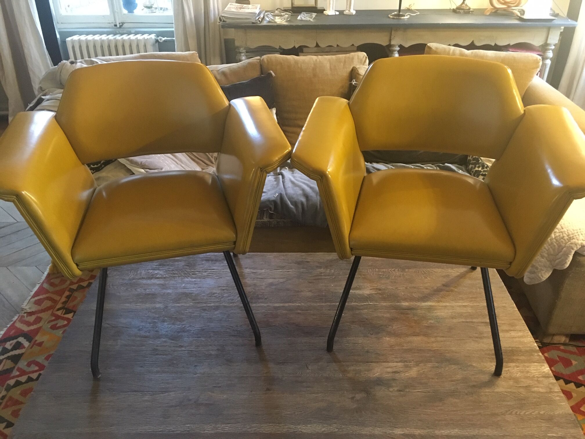Prism model armchairs by Joseph André Motte