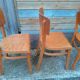 4 old vintage bistro chairs