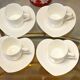 Coffee service Yves Saint Laurent 4 cups heart white porcelain