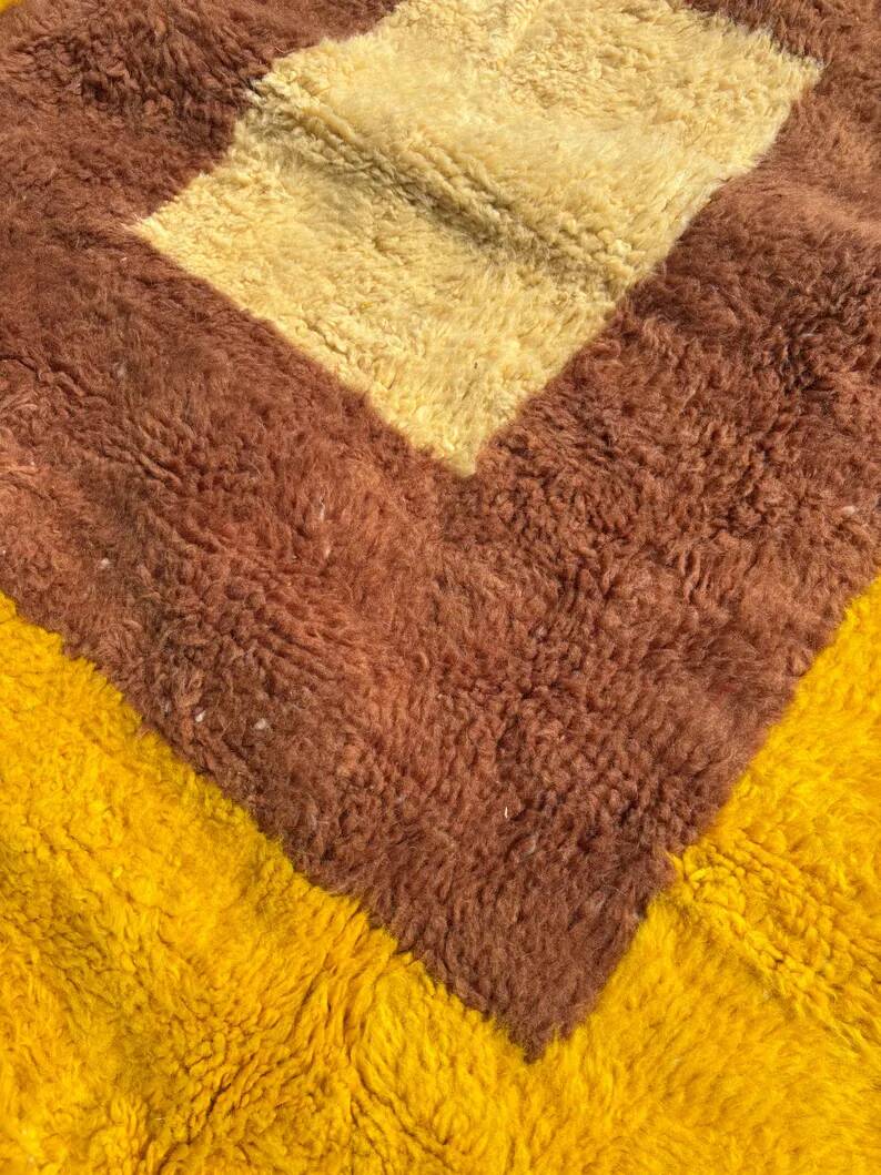 Moroccan Mrirt rug in luxury wool 200x250 cm - Handmade modern Berber rug - Wool rug for indoors