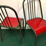 Pair of vintage industrial chairs