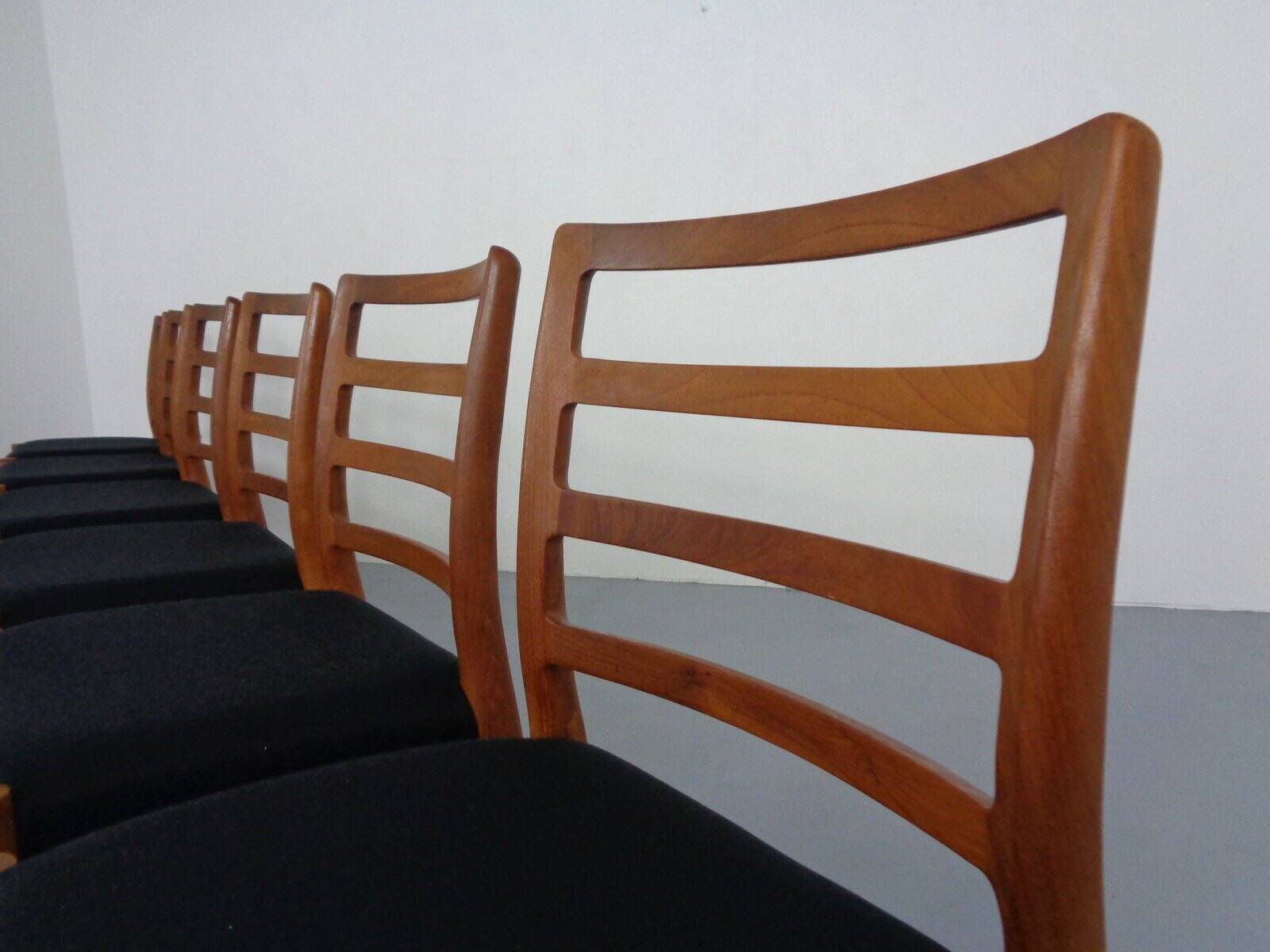 Model 85 Teak Dining Chairs by Niels Otto Møller for J. L. Møllers, 1960s, Set of 6