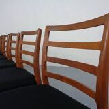 Model 85 Teak Dining Chairs by Niels Otto Møller for J. L. Møllers, 1960s, Set of 6