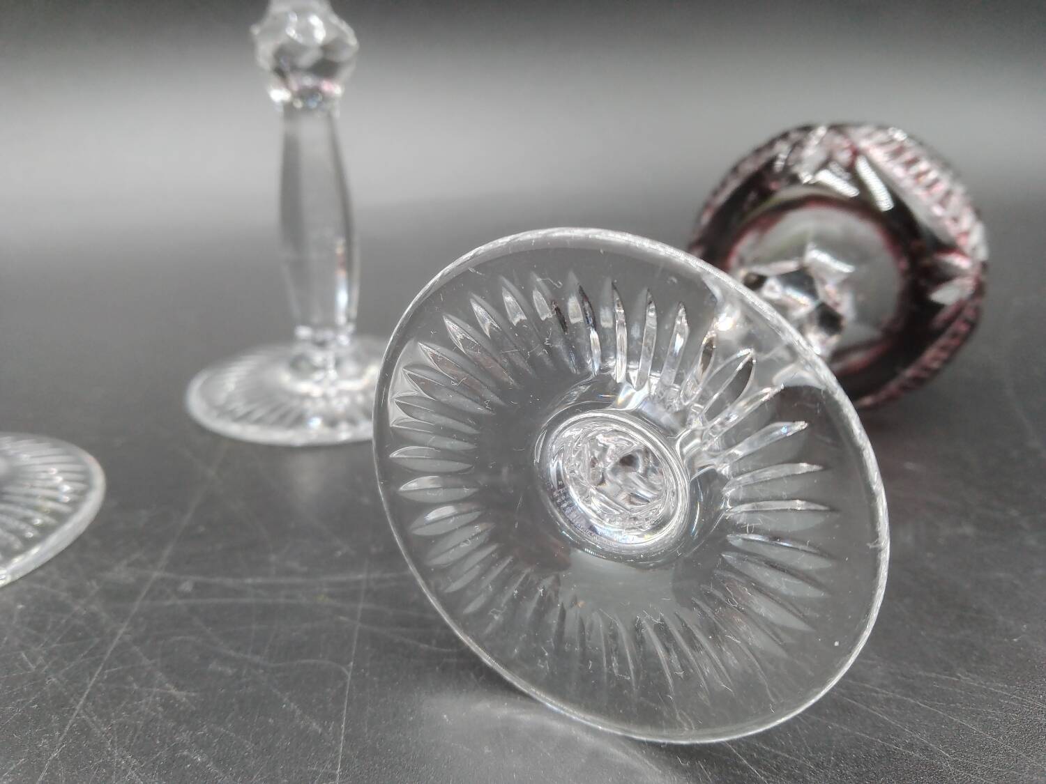 6 Nachtmann Weinrömer Crystal Liqueur Glasses