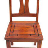 Set of 4 chairs in solid mahogany, vintage Art Nouveau, 1900