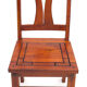 Set of 4 chairs in solid mahogany, vintage Art Nouveau, 1900